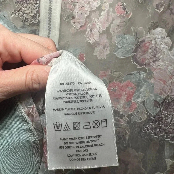 Anthropologie sheer embroidered floral jacket XS Maeve bomber - Picture 11 of 13